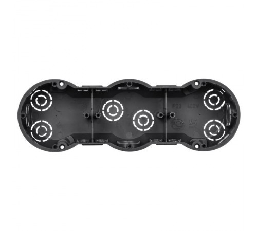 Коробка установочная 212х70х45 трехместная КМ40009 с саморезами  UKT30-212-070-045  IEK