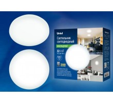 Светильник светодиодный накладной круг ULI-B311 32W/NW/38 RONDA круг 4000K 2200Лм. Диаметр 380мм. белый  UL-00003368  Uniel