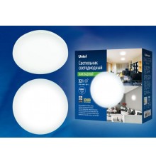 Светильник светодиодный накладной круг ULI-B311 32W/NW/38 RONDA круг 4000K 2200Лм. Диаметр 380мм. белый  UL-00003368  Uniel