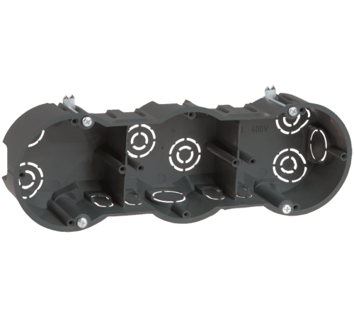 Коробка установочная 212х70х45 трехместная КМ40009 с саморезами  UKT30-212-070-045  IEK