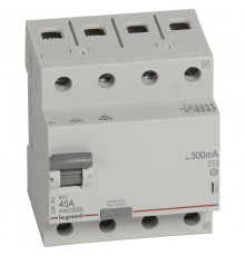 Выключатель дифференциальный (УЗО) RX3 4п 40А 300мА тип AC  402071  Legrand