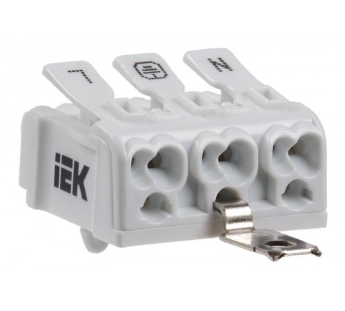 Клемма пружинная соединительная КСПнз3-L+N+PE  UKZ-B06-3P-F1-E1-10  IEK