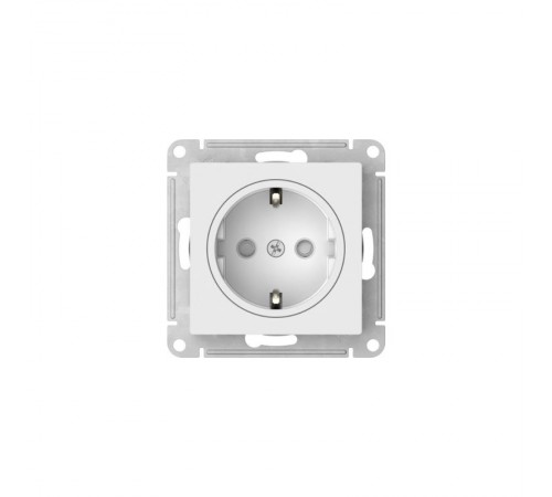 AtlasDesign Белый ART Розетка с заземлением со шторками, 16А, механизм, быстрозажимные клеммы  ATN200145S  SE