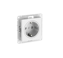 AtlasDesign Белый ART Розетка с заземлением со шторками, 16А, механизм, быстрозажимные клеммы  ATN200145S  SE