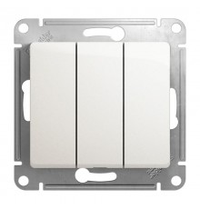 Glossa Перламутр Выключатель 3-клавишный сх.3, 10AX  GSL000631  SE