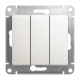 Glossa Перламутр Выключатель 3-клавишный сх.3, 10AX  GSL000631  SE