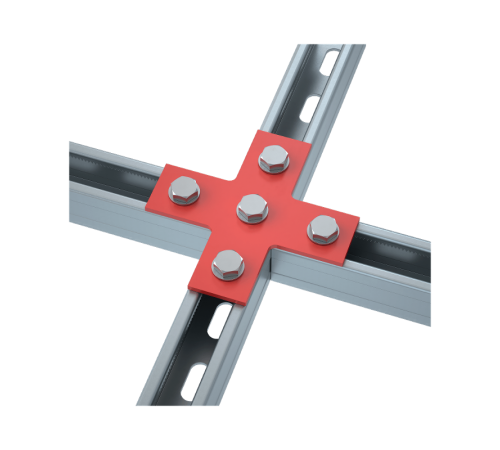 Соединительная пластина х-образная (5 отверстий) HD  USX HD  КМ-профиль