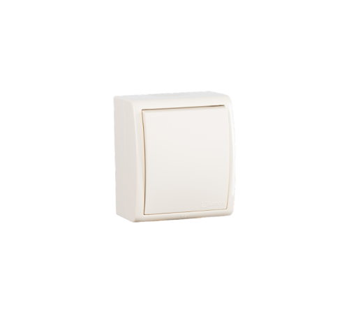 Однополюсный выключатель IP54 с подсветкой 10AX 250В цвета слоновая кость S15 Aqua  1594104-031  Simon