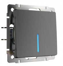 W1110164/ Электроустановочные изделия -Выключатель одноклавишный с подсветкой (графит матовый)a063096 Werkel