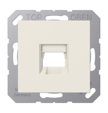 Kрышка для 1-го разъема; без видимого винта; подпружиненная шторка; термопласт; слоновая кость A1569-1WE Jung