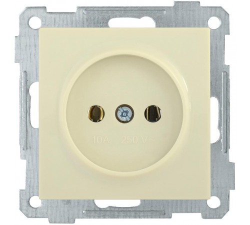 BOLERO кремовый Розетка без с/з 10А РС10-1-0-Б ERB10-K33-10  IEK