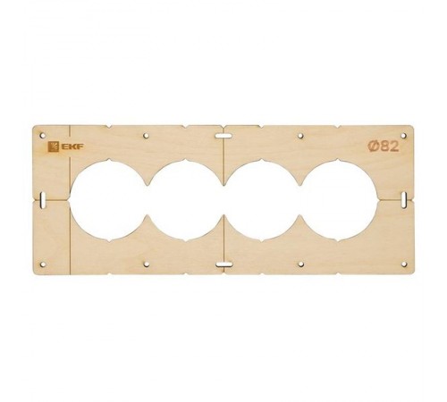 Шаблон для подрозетников c 4 отв. диам. 82 мм EKF Expert  sh-d82-4  EKF