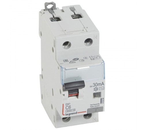 Выключатель автоматический дифференциального тока DX3 1п+N 6А C 30мА тип AC  410999  Legrand