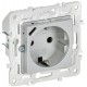 SKANDY Розетка с заземлением с защитными шторками 16А с USB C 18Вт SK-R17S серебряный   SK-R14-16-U14-018-K23  IEK