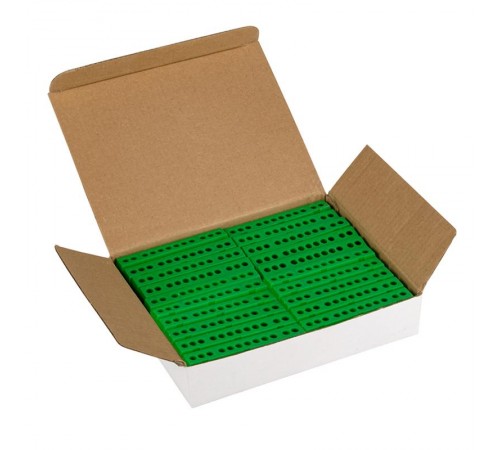 Шина "0" PE (6х9мм) 12 отверстий латунь зеленый изолированный корпус на DIN-рейку EKF PROxima  sn0-63-12-ig  EKF