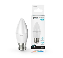 Лампа светодиодная LED 8Вт E27 220В 4100К Elementary свеча  33228  Gauss