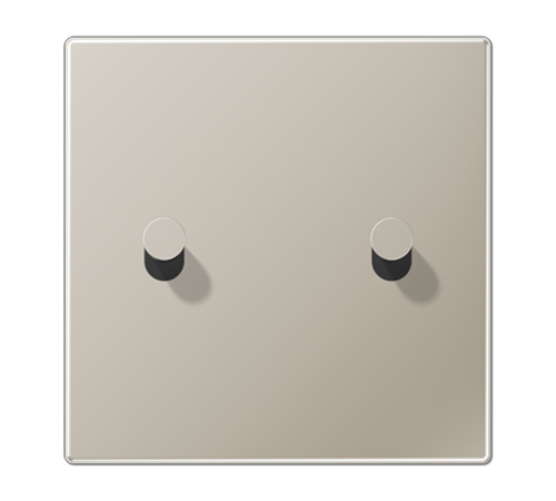 Центральная плата, 1 пост, 2 тумблера, конус; металл; нержавеющая сталь; LS1912  ES12-5K1  Jung