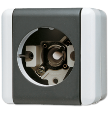 Патрон для лампы для накладного монтажа; резьба Е 10 IP44  837-10W  Jung