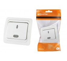 Переключатель на 2 направления с подсветкой 10А белый "Валдай"   SQ1804-0005  TDM