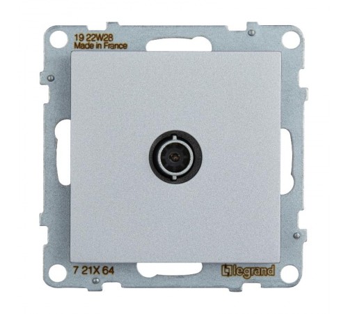 SUNO Розетка ТВ c топологией "звезда" 0-2400 МГц. Цвет "Алюминий"  721364  Legrand