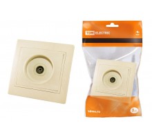 Розетка телевизионная простая (0-2400МГц, "мама") сл. кость "Таймыр"  SQ1814-0122  TDM