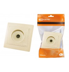 Розетка телевизионная простая (0-2400МГц, "мама") сл. кость "Таймыр"  SQ1814-0122  TDM