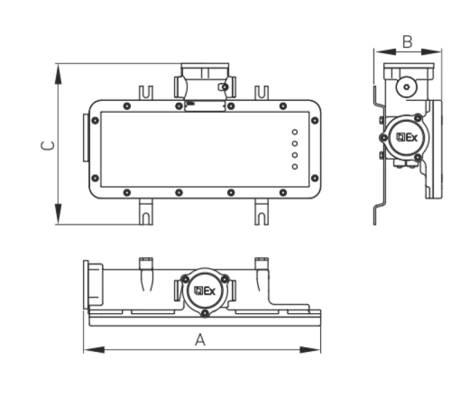Указатель аварийный светодиодный взрывозащищенный URAN LED Exd-C010 4Вт IP66 1 Ex db IIC T6 Gb Ex tb IIIC T80 C Db  1593000010  Световые Технологии