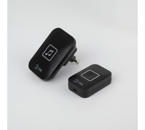 Звонок дверной С97 беспроводной, от сети, черный, 60 мелодий  Б0054086  ЭРА