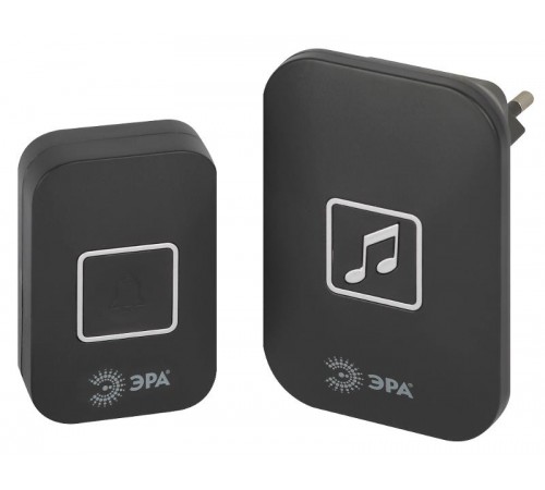 Звонок дверной С97 беспроводной, от сети, черный, 60 мелодий  Б0054086  ЭРА