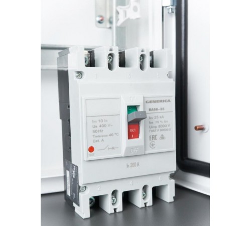 Выключатель автоматический ВА66-35 3Р 200А 25кА  SAV30-3-0200-G  GENERICA