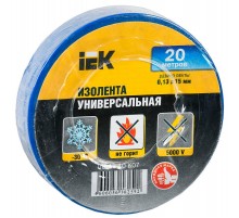 Изолента 0,13х15 мм синяя 20 метров   UIZ-13-10-K07  IEK