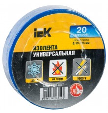 Изолента 0,13х15 мм синяя 20 метров   UIZ-13-10-K07  IEK