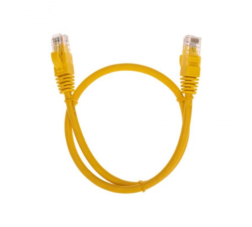 Патч-корд U/UTP CAT 6, RJ45-RJ45, 26AWG, LSZH, желтый, 0.5м REXANT  02-0295-05  REXANT