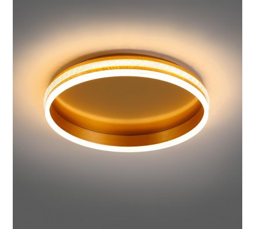 Светильник светодиодный управляемый с пультом 80W, Max. 4800Lum, 3000К-6500K, IP20, золото AL5880 SHINNING RING  41694  FERON