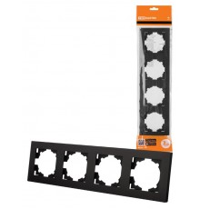 Рамка 4-х постовая черная "Сенеж"  SQ1816-0332  TDM