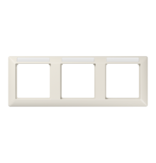 Рамка 3-кратная горизонтальная с полем для надписи слоновая кость  AS5830BFINA  Jung