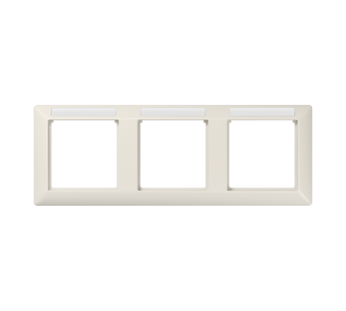 Рамка 3-кратная горизонтальная с полем для надписи слоновая кость  AS5830BFINA  Jung