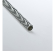 Труба гибкая гофрированная ПВХ 32мм с протяжкой лёгкая (25м) серый  13201  Рувинил