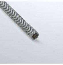 Труба гибкая гофрированная ПВХ 32мм с протяжкой лёгкая (25м) серый  13201  Рувинил