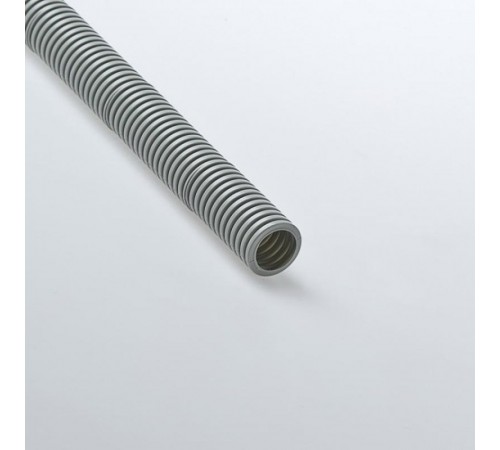 Труба гибкая гофрированная ПВХ 32мм с протяжкой лёгкая (25м) серый  13201  Рувинил