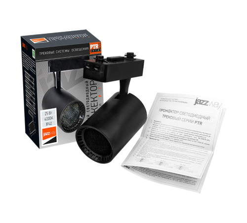 Светильник светодиодный трековый однофазный PTR 1325 25w 4000K 24° BL (чёрный) IP40  5022034  Jazzway