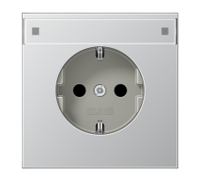 Штепсельная розетка SCHUKO 16A 250V~ с защитой от детей и полем для надписи; алюминий  AL1520KINA  Jung