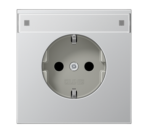 Штепсельная розетка SCHUKO 16A 250V~ с защитой от детей и полем для надписи; алюминий  AL1520KINA  Jung