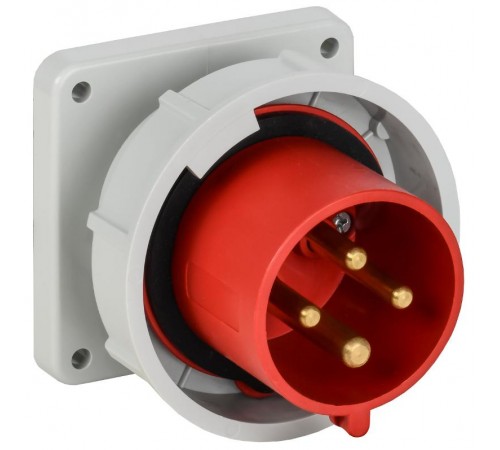 Вилка встраиваемая ССИ-3242 32А-6ч 380В 3P+PE IP67  PSR32-032-4-0-67  IEK