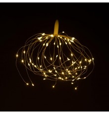 Светодиодная новогодняя гирлянда  ENIS-90W подвесной светильник Салют теплый белый 90 led 2*AA  Б0060541  ЭРА