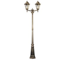 Светильник садово-парковый 6214 2*100W 230V E27 590*195*2200мм черное золото  11207  FERON