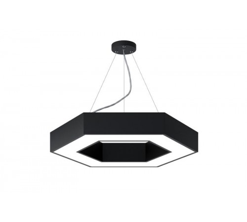 Светильник светодиодный Geometria Hexagon SPO-123-B-40K-045 45Вт 4000К 2500Лм IP40 600*600*80 черный подвесной  Б0050555  ЭРА