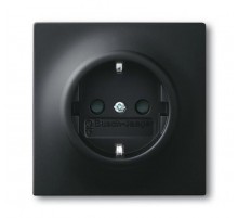 Розетка SCHUKO 16А 250В, серия impuls, цвет чёрный бархат  2011-0-3886   2CKA002011A3886  ABB