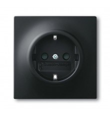 Розетка SCHUKO 16А 250В, серия impuls, цвет чёрный бархат  2011-0-3886   2CKA002011A3886  ABB