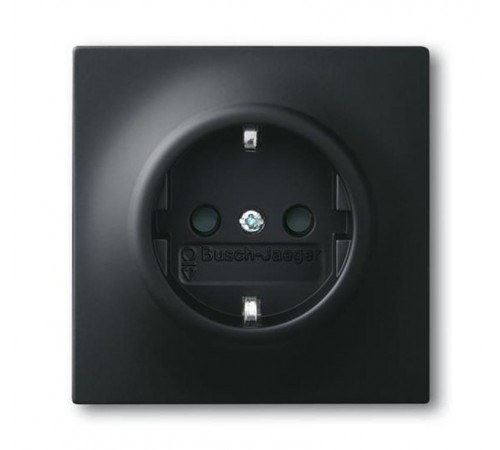 Розетка SCHUKO 16А 250В, серия impuls, цвет чёрный бархат  2011-0-3886   2CKA002011A3886  ABB
